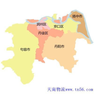 河源到鎮(zhèn)江市物流地圖
